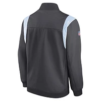 Men's Nike Anthracite Los Angeles Chargers Sideline Coaches Bomber Full-Zip Jacket