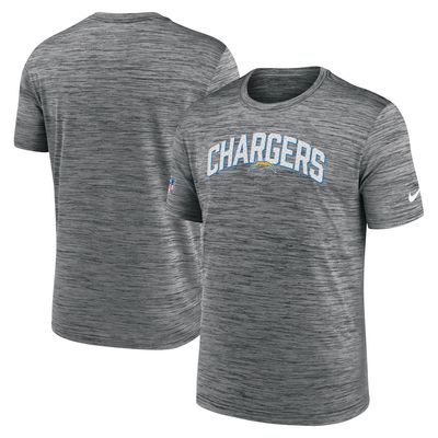 Men's Nike Anthracite Los Angeles Chargers Sideline Velocity Athletic Performance - T-Shirt