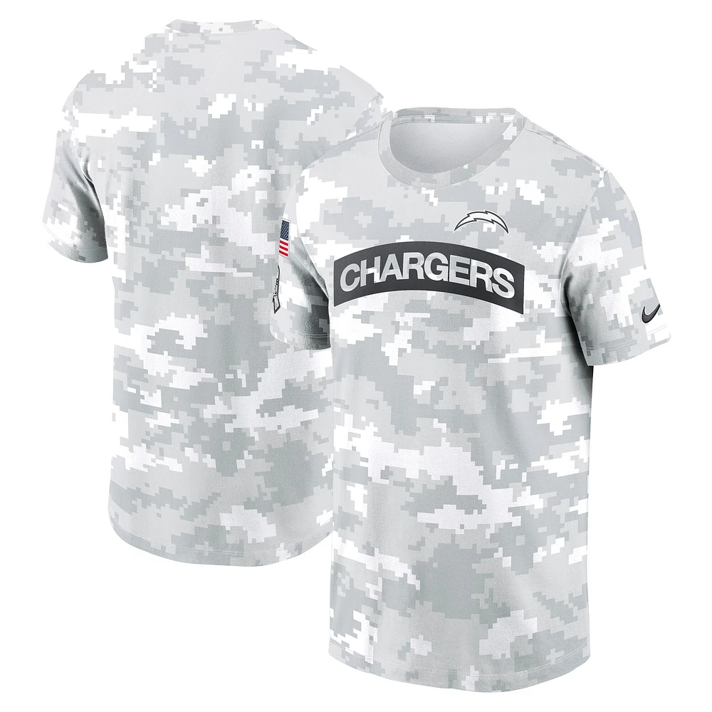 T-shirt Nike Arctic Camo Los Angeles Chargers 2024 Salute To Service Performance pour homme