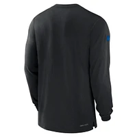 T-shirt à manches longues Nike Los Angeles Chargers 2023 Sideline Performance pour homme, noir