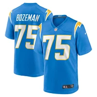 Maillot de match Nike Bradley Bozeman pour hommes, bleu poudre, Los Angeles Chargers