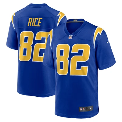 Men's Nike Brenden Rice Royal Los Angeles Chargers  2nd Alternate Game Player Jersey