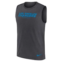 Men's Nike Charcoal Los Angeles Chargers Primetime Legend Performance Muscle Tank Top