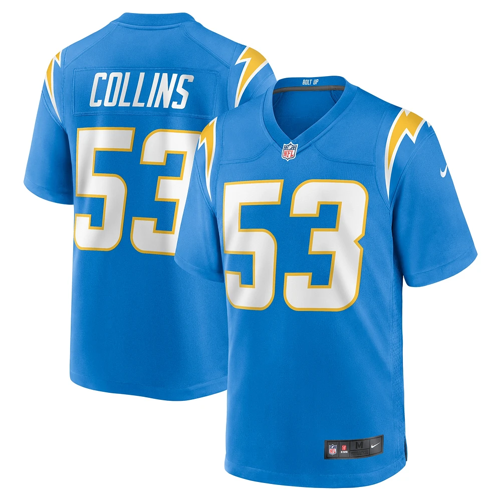 Men's Nike Chris Collins  Powder Blue Los Angeles Chargers Team Game Jersey