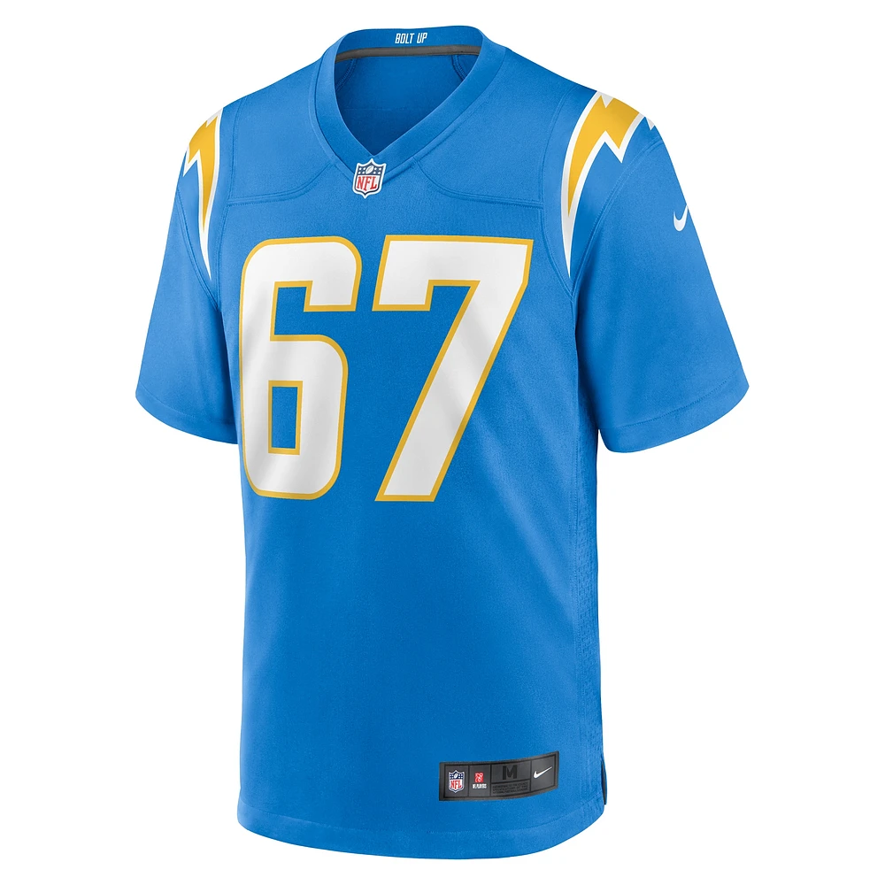 Men's Nike CJ Okoye  Powder Blue Los Angeles Chargers Team Game Jersey