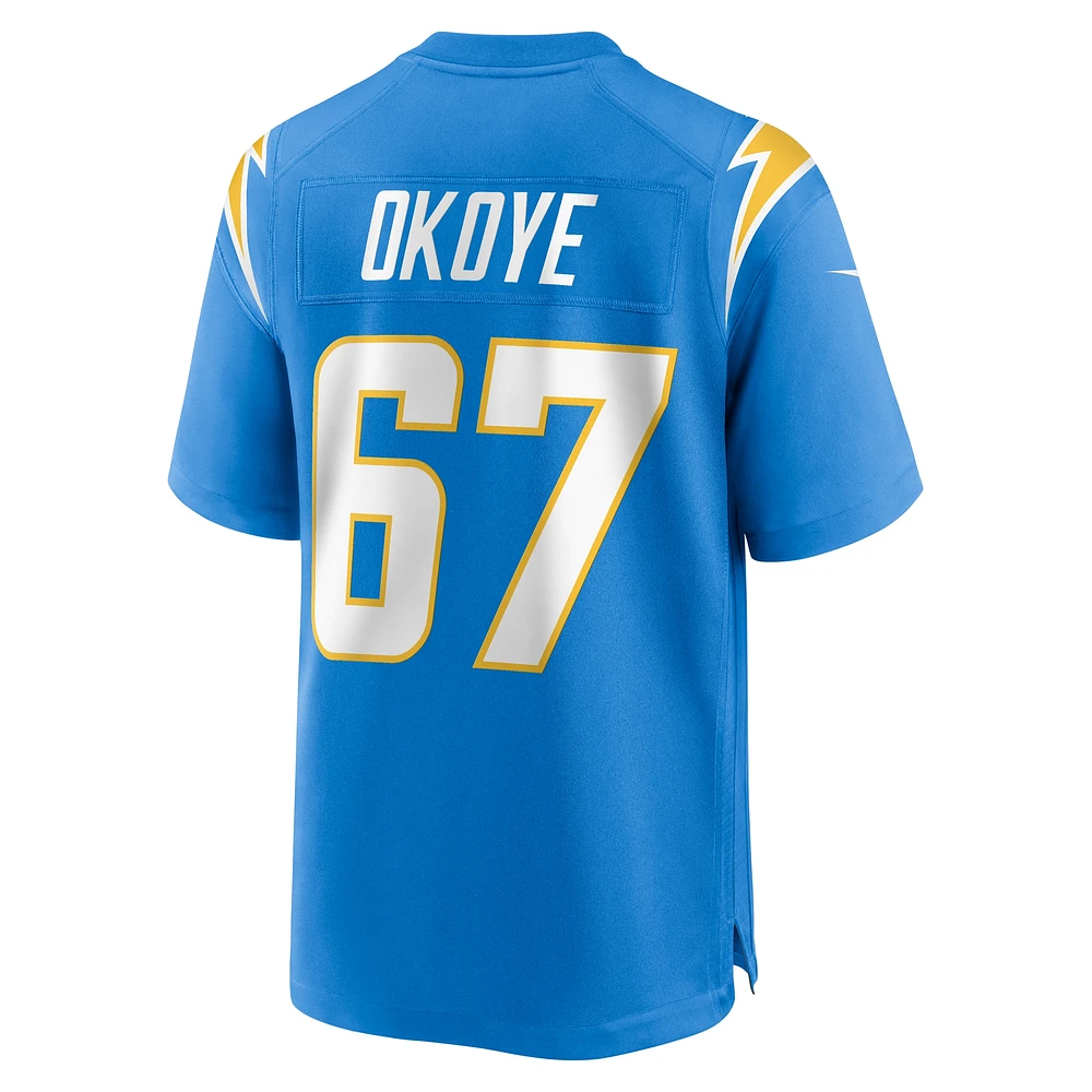 Men's Nike CJ Okoye  Powder Blue Los Angeles Chargers Team Game Jersey