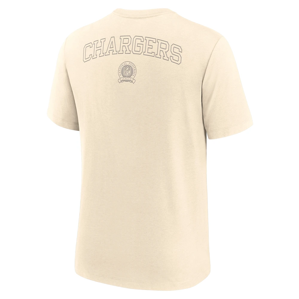 T-shirt Nike crème Los Angeles Chargers Glory Tri-Blend pour homme