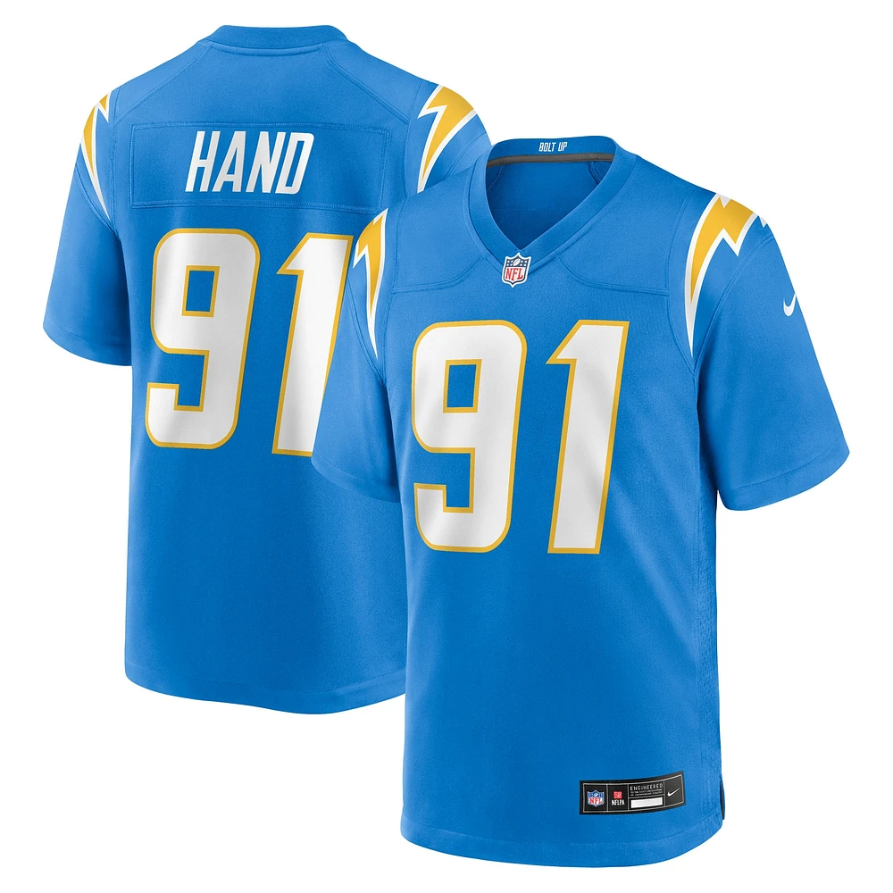 Men's Nike Da'Shawn Hand Powder Blue Los Angeles Chargers Team Game Jersey