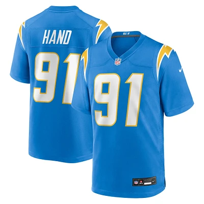 Men's Nike Da'Shawn Hand  Powder Blue Los Angeles Chargers Team Game Jersey