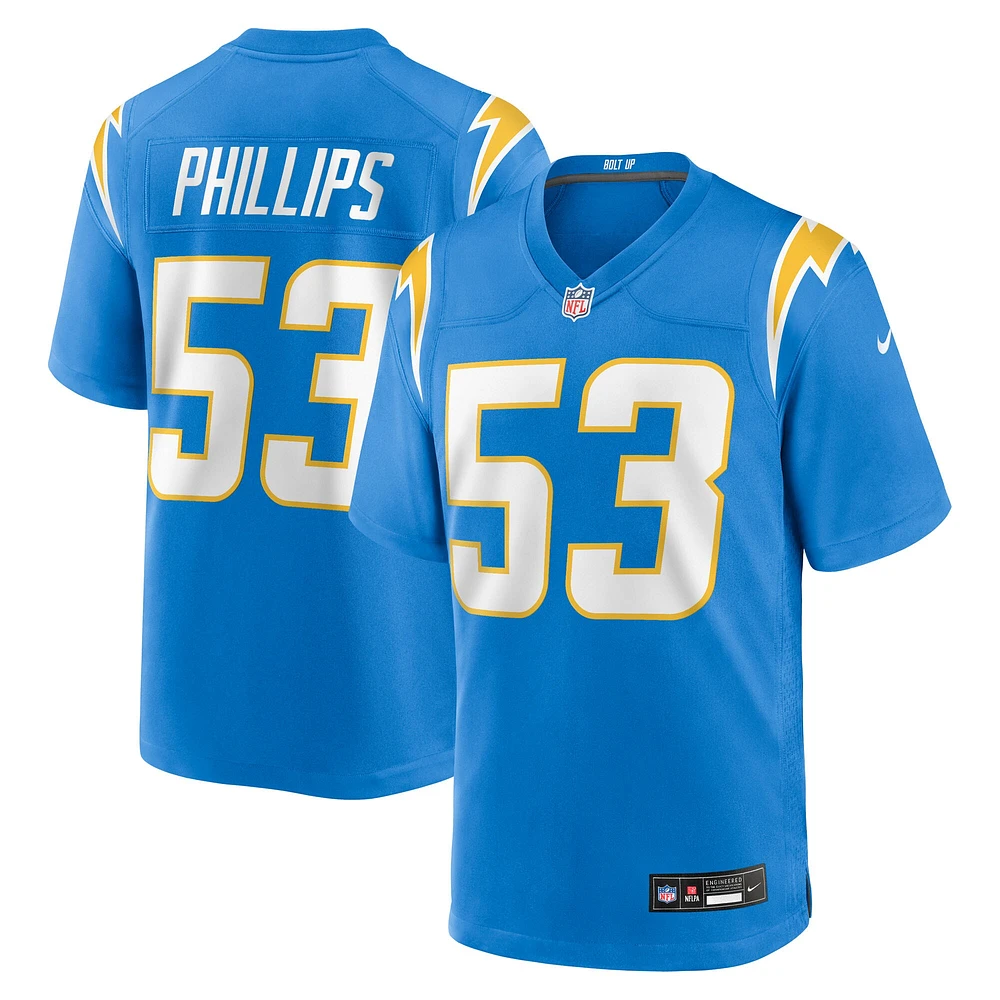 Men's Nike Del'Shawn Phillips  Powder Blue Los Angeles Chargers Team Game Jersey