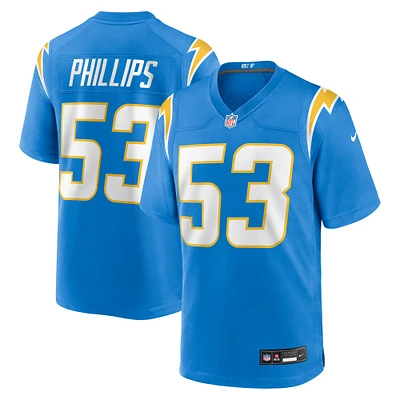 Men's Nike Del'Shawn Phillips  Powder Blue Los Angeles Chargers Team Game Jersey