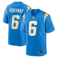 Maillot de match Nike Denzel Perryman bleu poudre pour homme des Los Angeles Chargers