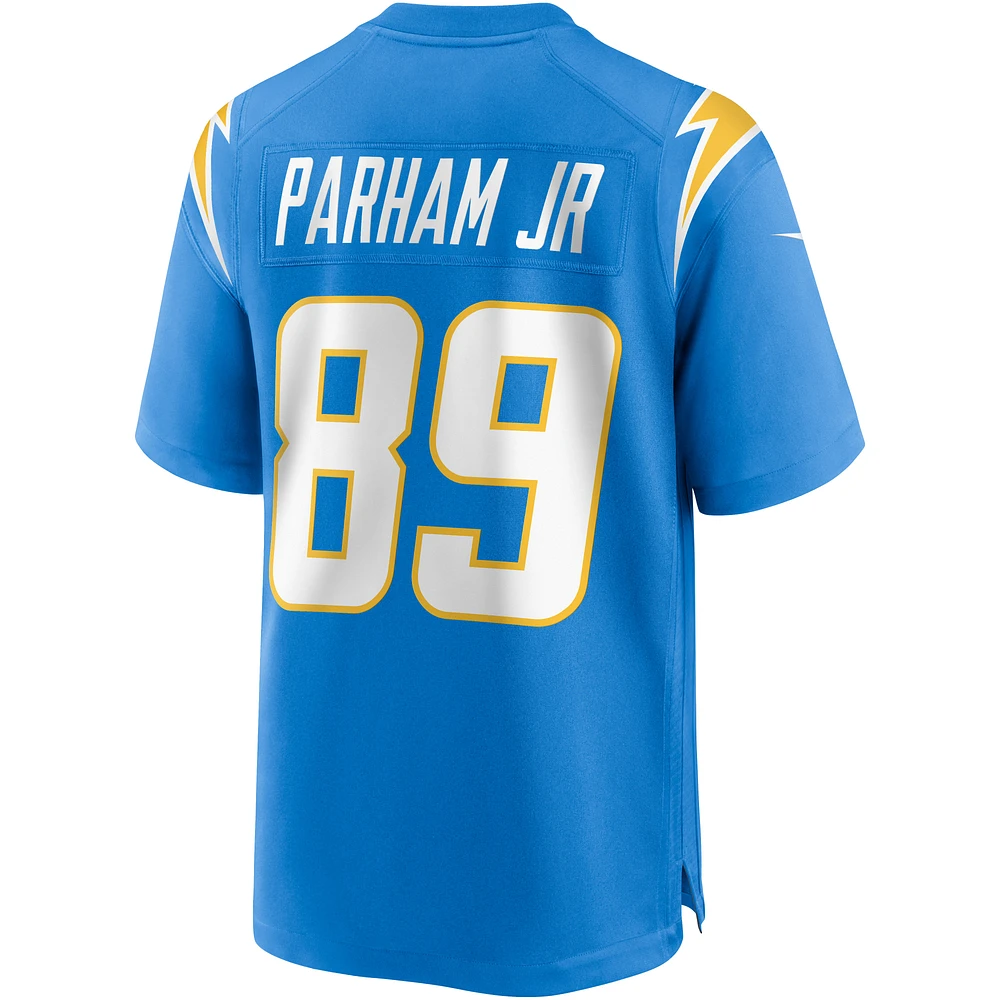 Maillot de match Nike Donald Parham Jr. pour hommes, bleu poudre, Los Angeles Chargers