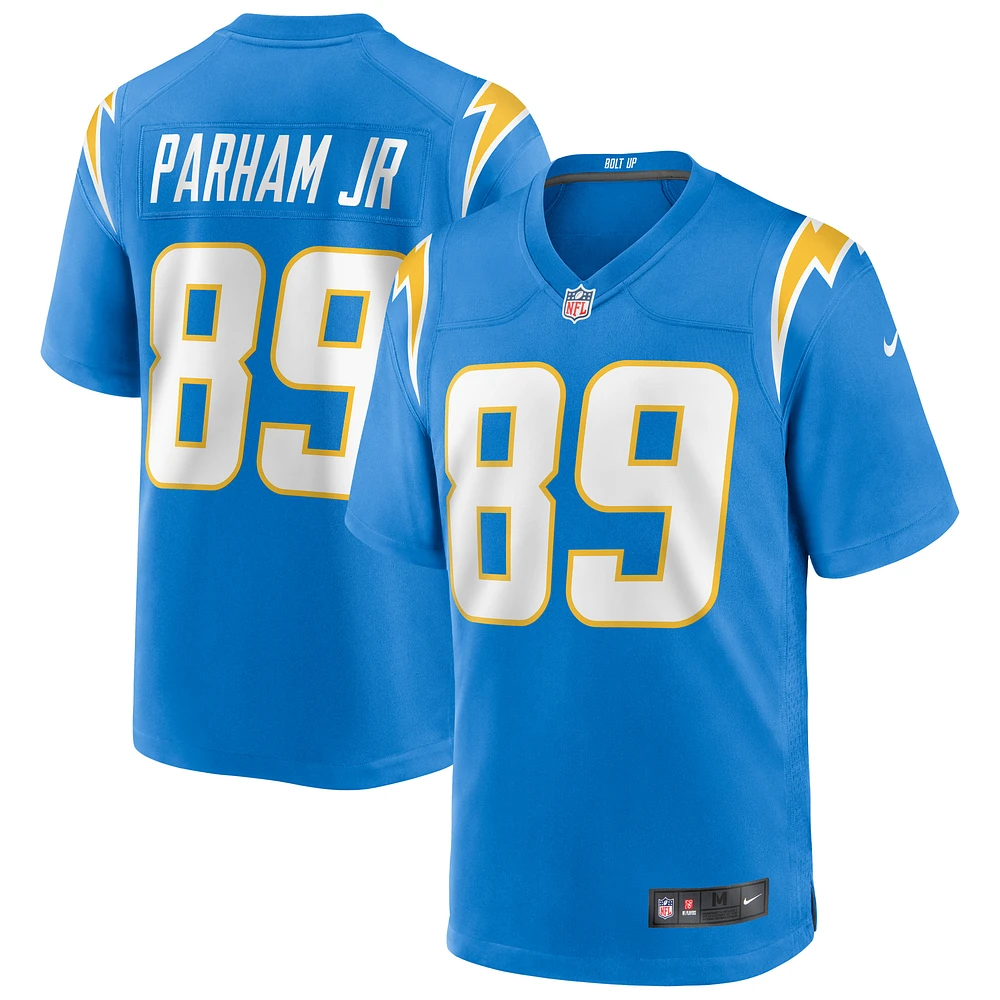 Maillot de match Nike Donald Parham Jr. pour hommes, bleu poudre, Los Angeles Chargers