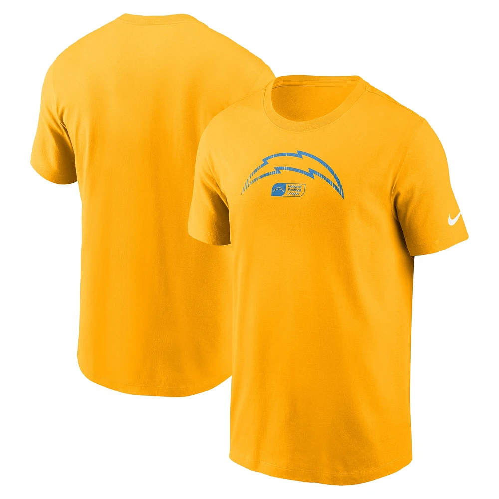 Men's Nike Gold Los Angeles Chargers Faded Essential T-Shirt