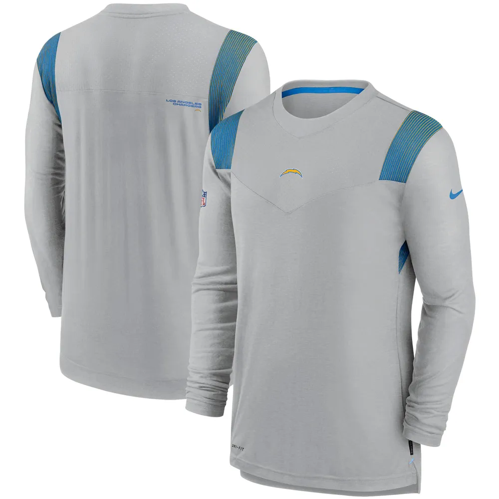 Lids Los Angeles Chargers Nike Sideline Player UV Performance Long Sleeve T- Shirt - Gray
