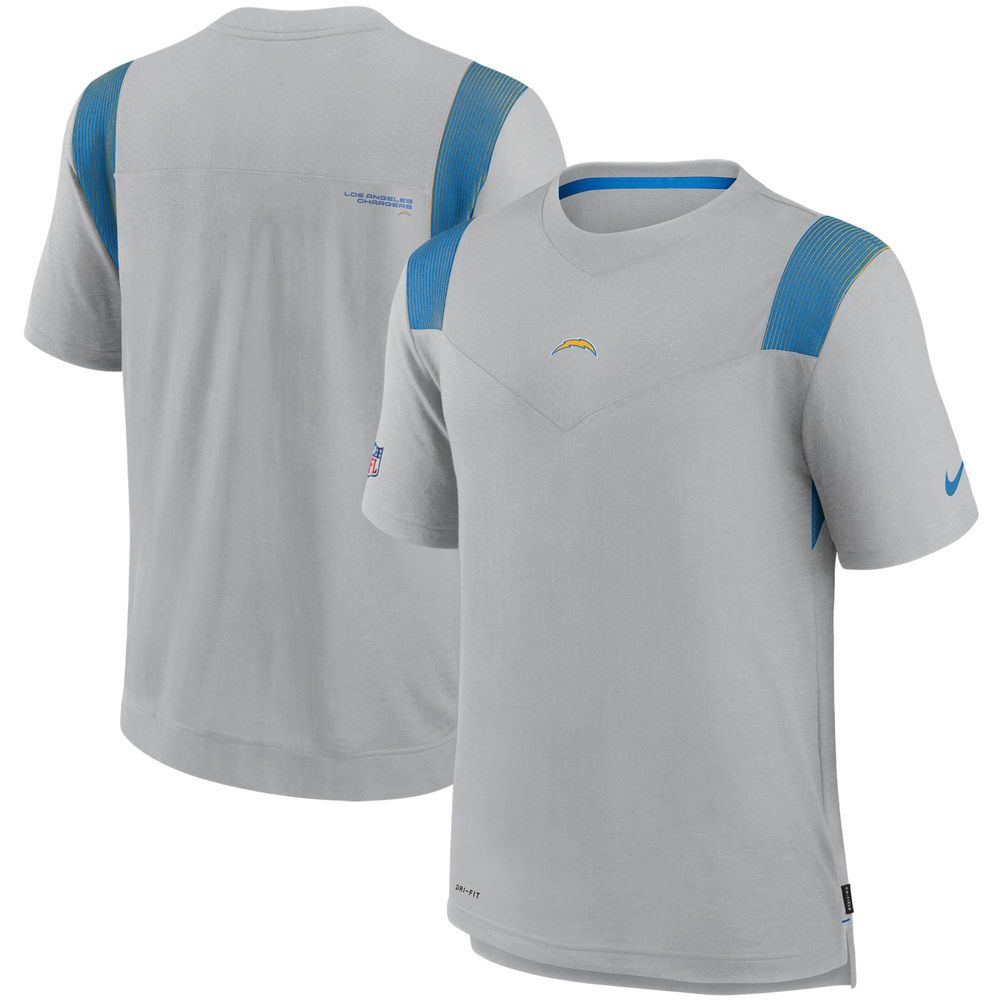 Men's Nike Gray Los Angeles Chargers Sideline Player UV Performance T-Shirt