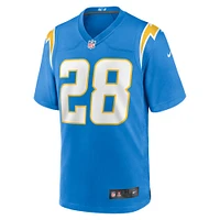 Maillot de match Nike Hassan Haskins bleu poudre pour homme des Los Angeles Chargers