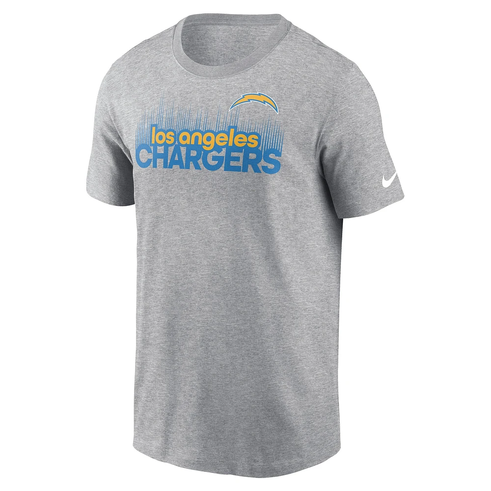 Men's Nike  Heather Gray Los Angeles Chargers Local Essential T-Shirt