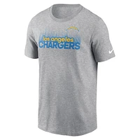 Men's Nike  Heather Gray Los Angeles Chargers Local Essential T-Shirt