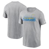 Men's Nike  Heather Gray Los Angeles Chargers Local Essential T-Shirt