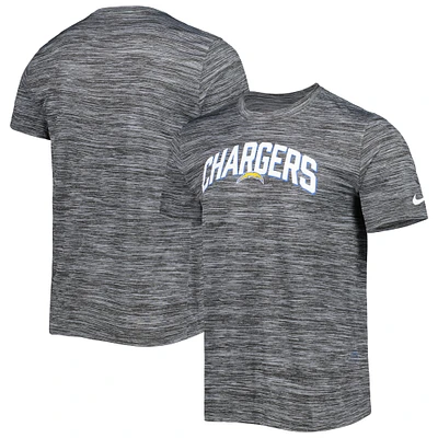 Men's Nike Heather Gray Los Angeles Chargers Sideline Velocity Athletic Stack Performance T-Shirt