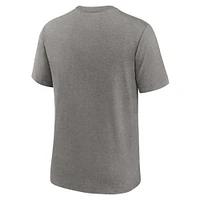 T-shirt à trois mélanges Wordmark Los Angeles Chargers Nike pour homme, gris chiné