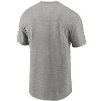 Men's Nike Heathered Gray Los Angeles Chargers Primary Logo T-Shirt