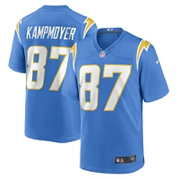 Men's Nike Hunter Kampmoyer Powder Blue Los Angeles Chargers Game Player Jersey