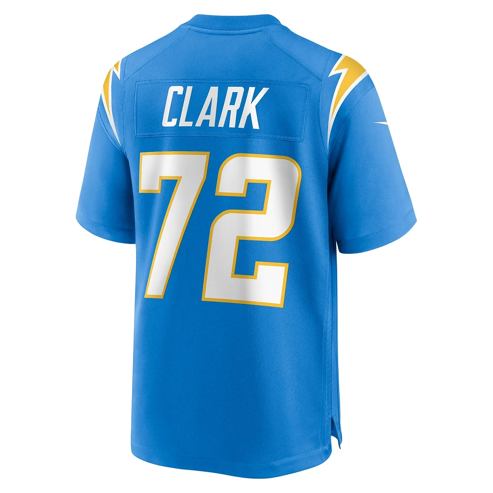 Men's Nike Jerrod Clark  Powder Blue Los Angeles Chargers Team Game Jersey