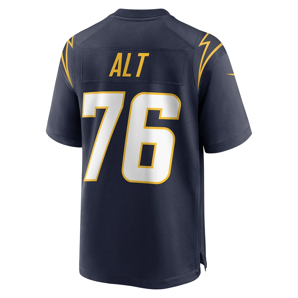 Maillot de jeu Nike Joe Alt bleu marine pour homme des Los Angeles Chargers