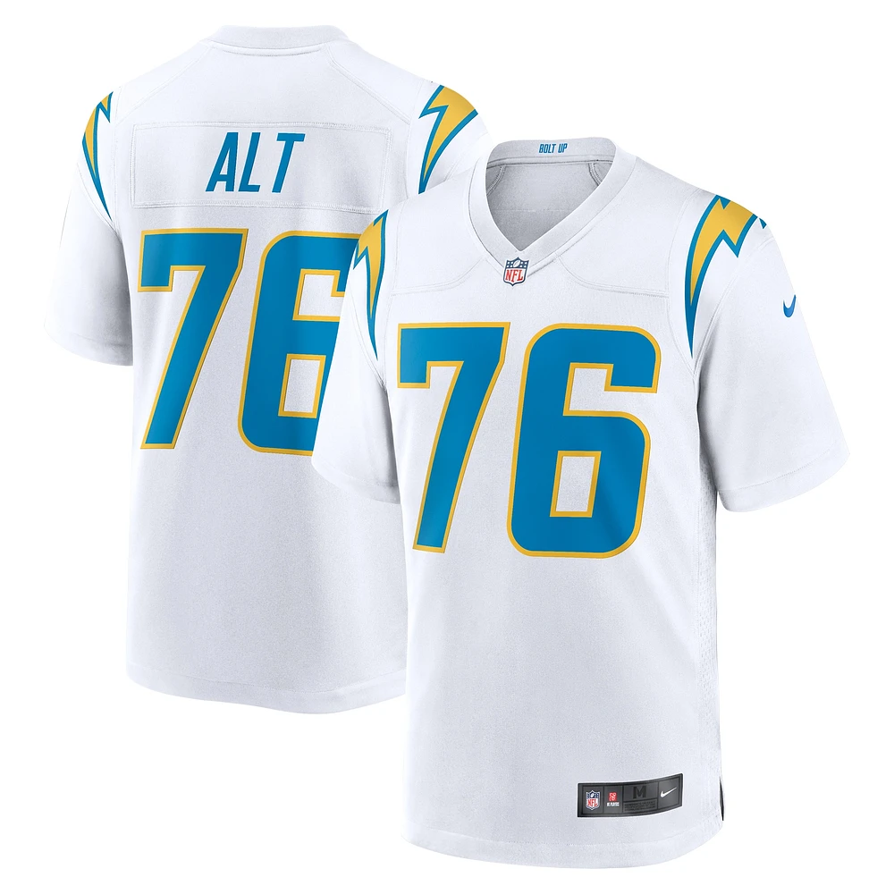 Maillot de jeu joueur Nike Joe Alt blanc Los Angeles Chargers pour homme