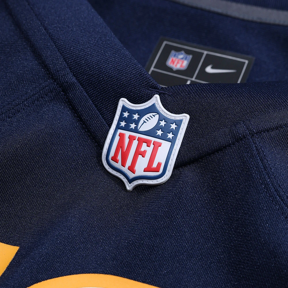 Maillot de match alternatif Nike Joey Bosa pour hommes, bleu marine, Los Angeles Chargers