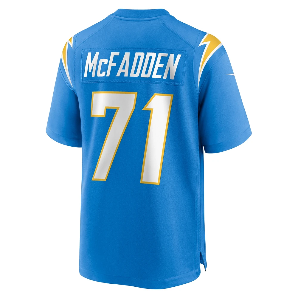 Maillot Nike Jordan McFadden Powder Blue Los Angeles Chargers Team Game pour Homme