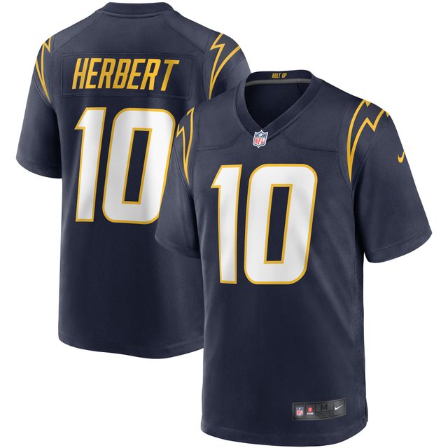 Maillot de match Nike Justin Herbert des Chargers Los Angeles pour homme, bleu marine