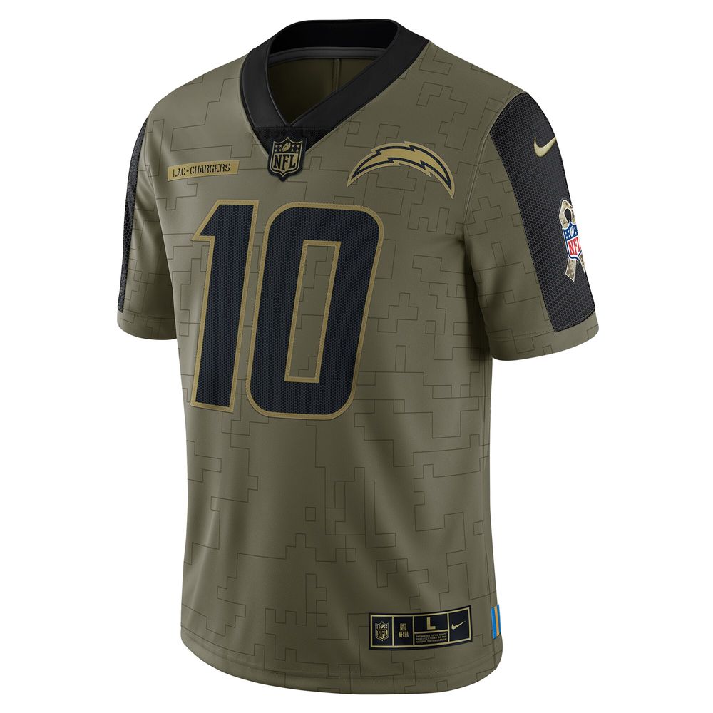 Nike Men's Nike Justin Herbert Olive Los Angeles Chargers 2021 Salute To  Service - Limited Player Jersey