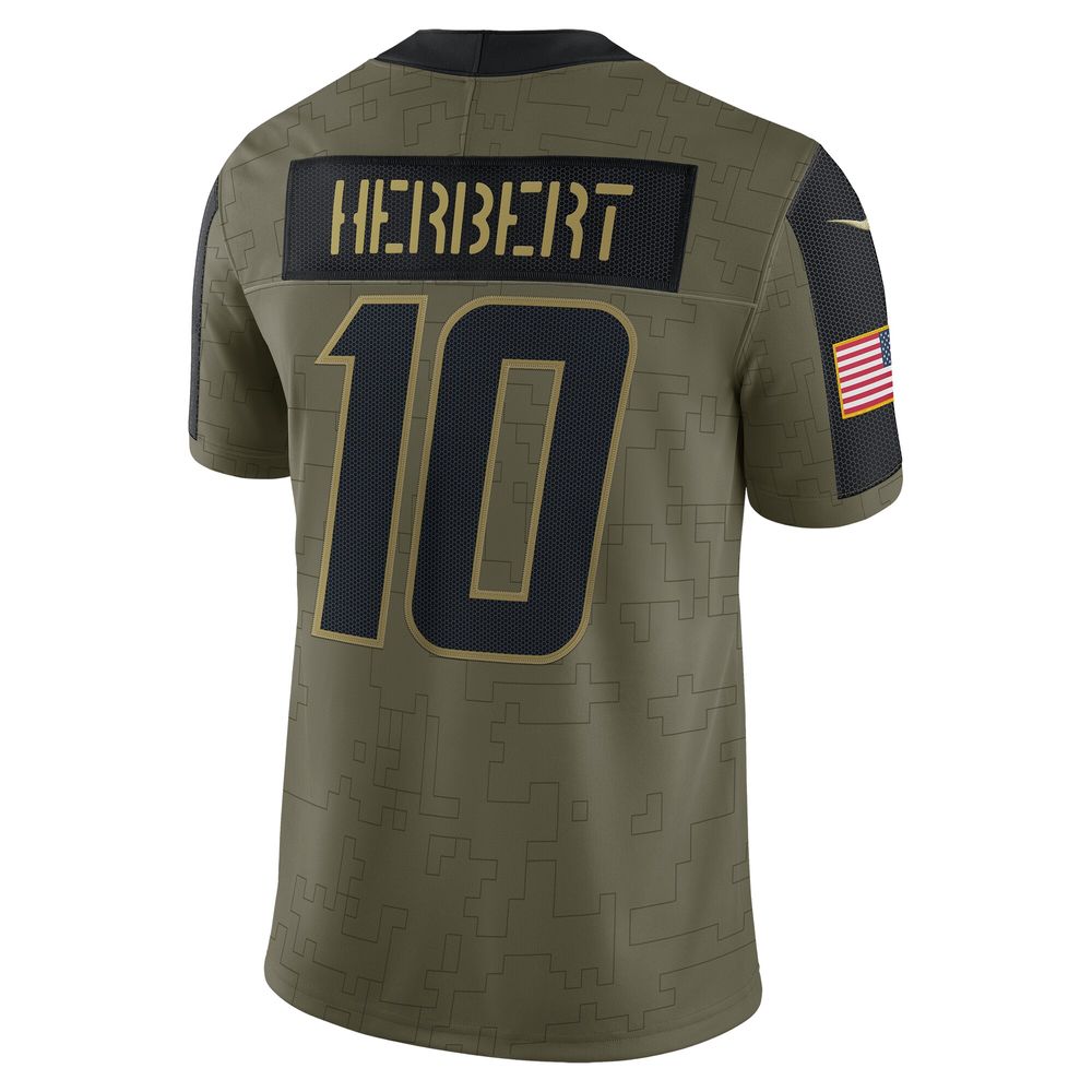 Nike Men's Nike Justin Herbert Olive Los Angeles Chargers 2021