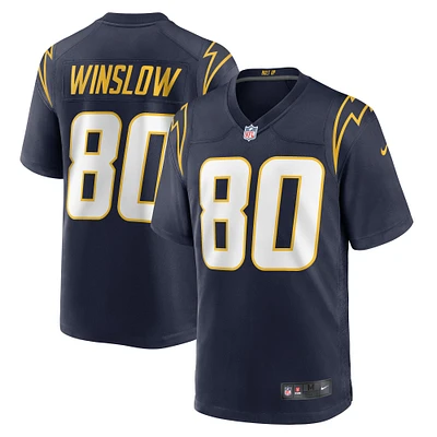Maillot Nike Kellen Winslow bleu marine pour homme, joueur retraité des Los Angeles Chargers, match alternatif