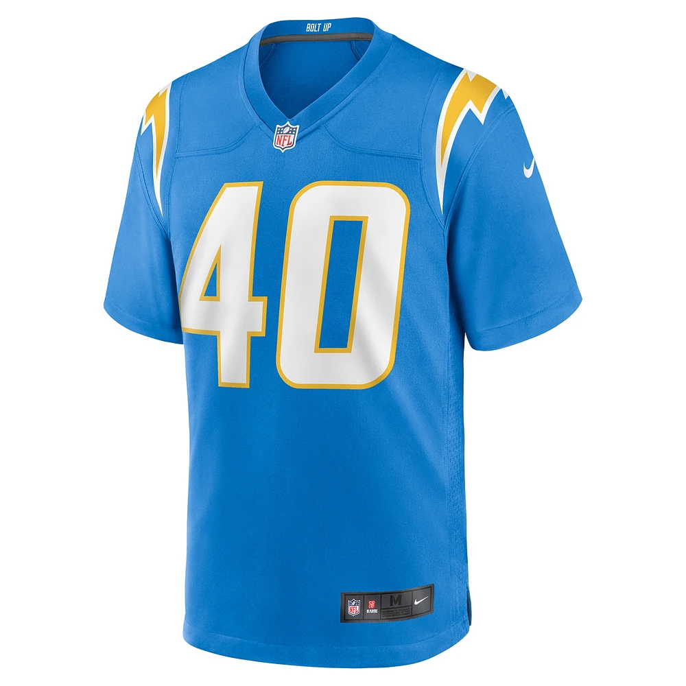 Maillot Nike Kendall Williamson Powder Blue Los Angeles Chargers Team Game pour homme