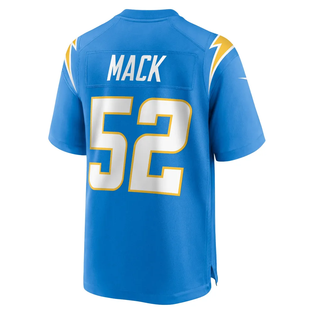 Nike Khalil Mack pour hommes, bleu poudre, Los Angeles Chargers - Maillot de match