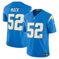 Nike Khalil Mack pour homme Bleu poudre Los Angeles Chargers Vapor F.U.S.E. Maillot limité