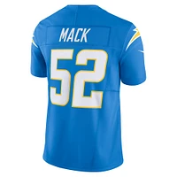 Nike Khalil Mack pour homme Bleu poudre Los Angeles Chargers Vapor F.U.S.E. Maillot limité