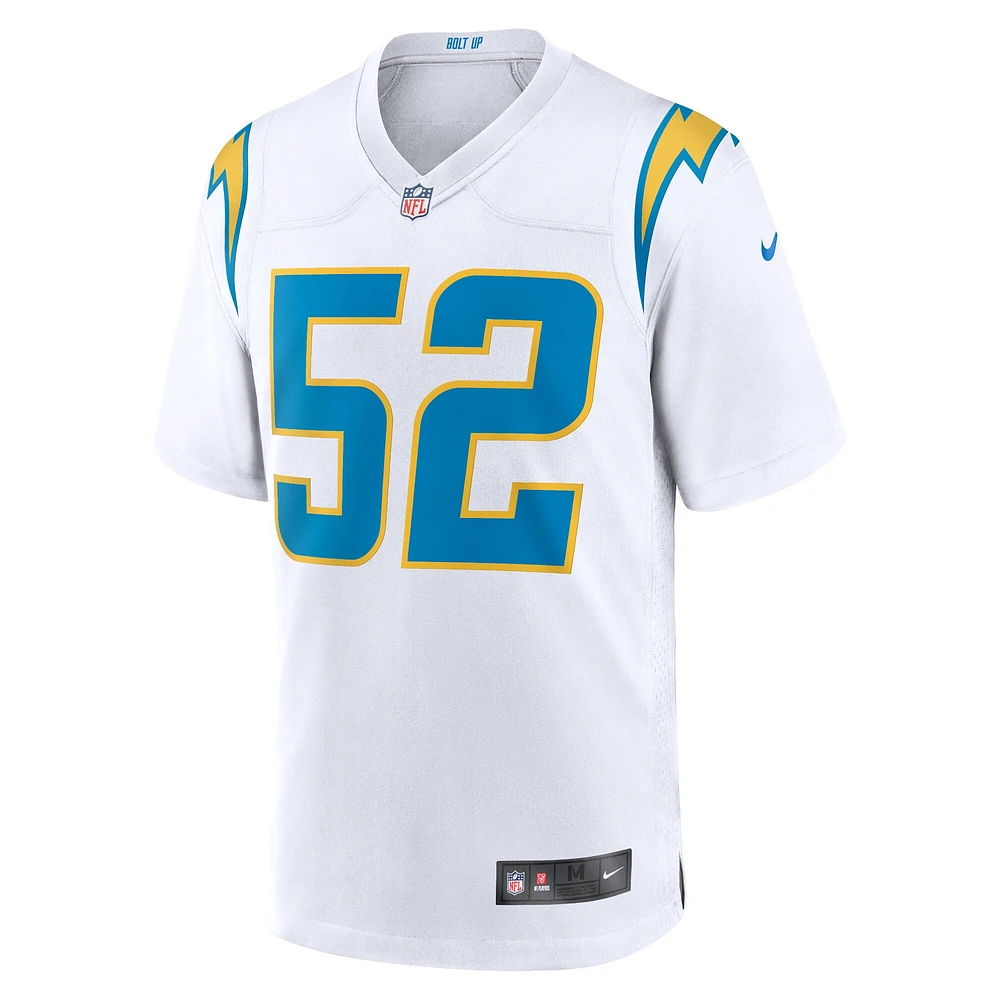 Men's Nike Khalil Mack White Los Angeles Chargers Game Jersey