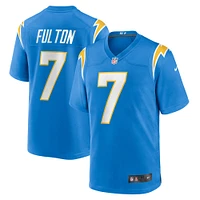 Maillot Nike Kristian Fulton Powder Blue Los Angeles Chargers Team Game pour homme