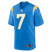 Maillot Nike Kristian Fulton Powder Blue Los Angeles Chargers Team Game pour homme