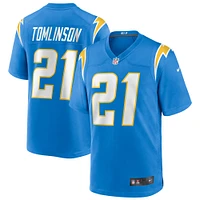 Maillot de joueur retraité Nike LaDainian Tomlinson pour homme, bleu poudre, Los Angeles Chargers Game