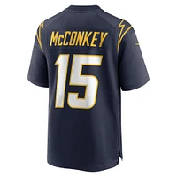 Maillot de jeu alternatif Nike Ladd McConkey pour hommes, bleu marine, Los Angeles Chargers