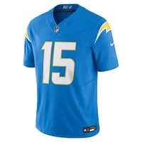 Maillot Nike Ladd McConkey bleu poudre pour homme Los Angeles Chargers Team Vapor F.U.S.E. Limited