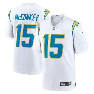 Maillot de match Nike Ladd McConkey des Chargers Los Angeles pour homme, blanc