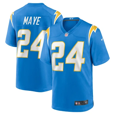 Maillot de jeu Nike Marcus Maye bleu poudre pour homme des Los Angeles Chargers